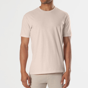 เสื้อยืดกีฬาแขนสั้นสำหรับผู้ชายเสื้อยืดผ้าฝ้ายธรรมดาแบบคลาสสิกโลโก้แบบกำหนดเอง - Product Image 5