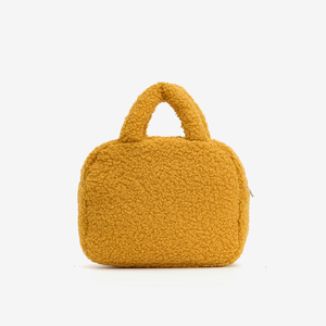 Lambswool Durable Zipper Closure Foldable Portable Lightweight Fashion Medium Capacity Cosmetic Daily Use Storage Handbag - Product Image 2
