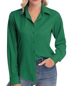Dernière chemise boutonnée décontractée pour femmes chemises habillées élégantes formelles respirantes pour l'extérieur vente en gros OEM - Product Image 6
