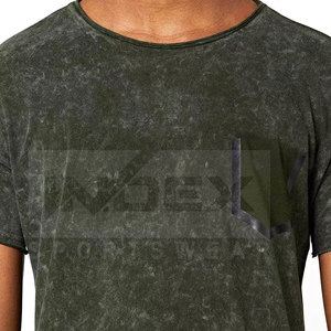 T-shirts respirants délavés à l'acide pour hommes vente chaude 100% coton Street Wear T-shirts délavés à l'acide légers - Product Image 5