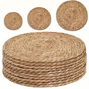 Natural Water Hyacinth <b>Placemats</b> <b>for</b> Dining <b>Table</b> Adds Boho Charm With Eco-Friendly Material - Product Image 1