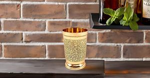 Haute vente en relief concepteur laiton verre à boire menthe Julep métal tasse gobelet gobelet maison Table déco qualité - Product Image 4