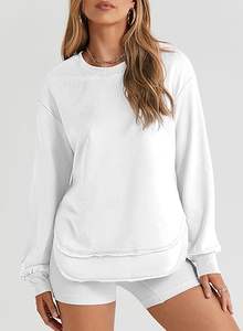 Sudadera de algodón para mujer, material suave y transpirable, perfecta para uso diario informal o ropa de gimnasio - Product Image 2