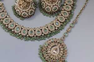 Conjuntos de joyería artificial de acero inoxidable para mujer de calidad superior de 3 piezas más vendidos al por mayor precio barato para bodas - Product Image 2