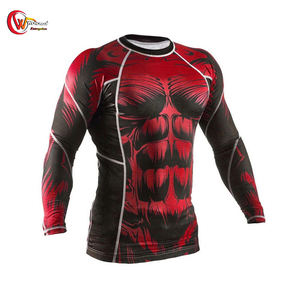 ชุดกีฬา MMA โพลีเอสเตอร์ระบายอากาศได้ดีผ้าสแปนเด็กซ์ป้องกันผดผื่นสีพื้นเรียบออกแบบได้ตามต้องการ - Product Image 1