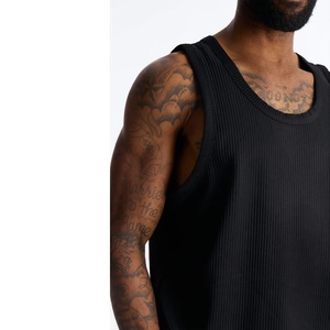Wholesale High Quality Men Fitness Vest Ribbed <b>Singlet</b> Gym Outdoor <b>Running</b> Sports Plain Training Breathable Men's Tank Tops - Product Image 3