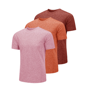 เสื้อยืดแขนสั้นผู้ชาย, เสื้อยืดกีฬาแห้งเร็วผ้าฝ้ายสีพื้นเสื้อยืดคอกลมแขนสั้น2024 - Product Image 3