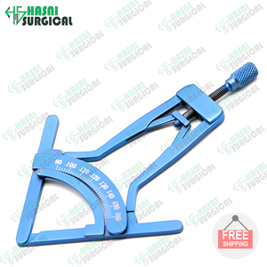ไม้บรรทัดวัดจมูกสเตนเลสใหม่สำหรับเครื่องมือผ่าตัดเสริมจมูกคาลิเปอร์โดย hasni surgical CE ได้รับการอนุมัติจาก ISO