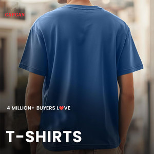 Nouveau stock T-shirt homme couleur personnalisée en gros Logo imprimé Tissu polaire polyester/coton de haute qualité Léger Écologique - Product Image 2