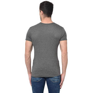 Camiseta ligera de algodón para hombre 100% algodón manga corta suave ajuste relajado verano cuello en V camiseta - Product Image 5