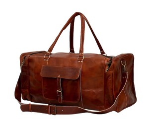 กระเป๋าเดินทางแบบดัฟเฟิลกระเป๋าเดินทางหนังลายลูกกวาดแนววินเทจของผู้ชายกระเป๋ายิมค้างคืนสำหรับวันหยุดพักผ่อนฮาโลวีนของขวัญฤดูใบไม้ร่วงโลโก้ตามสั่ง - Product Image 5