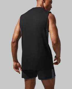 Camiseta sin mangas personalizada de talla grande para hombre, chaleco de gimnasio de algodón transpirable de secado rápido para correr, entrenamiento, decoración impresa - Product Image 6