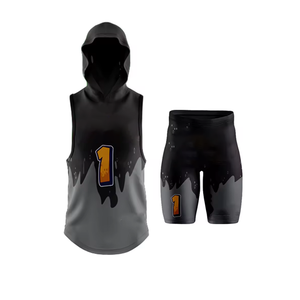 เสื้อเชิ้ตแนบเนื้อสแปนเด็กซ์มีฮู้ดสำหรับผู้ชายเสื้อ7v7ลายธงดีไซน์ใหม่ระบายอากาศได้ดีขนาดใหญ่พิเศษ - Product Image 1