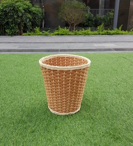 Bandeja de núcleo de ratán redonda y rectangular hecha a mano ecológica, cubo de basura, accesorios de cocina hechos en Vietnam - Product Image 3
