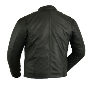 Venta al por mayor de chaquetas de cuero de oveja para hombres con bordado de chenilla chaquetas de cuero estilo bombardero clásico prendas de vestir exteriores de calidad superior - Product Image 2
