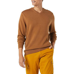 Pull à col en V pour hommes Top à manches longues en tricot classique Big & Tall Casual Winter Wear pull à col en V pour hommes - Product Image 5