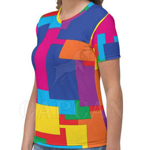 Las camisetas de secado rápido para mujer más vendidas, camisetas impresas transpirables de diseño personalizado con decoración bordada de alta calidad - Product Image 4