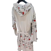 Peignoir à capuche en mousseline turque avec impression lux pour femme Serviette de plage avec impression colorée Sauna, bain, maison Hôtel Doux Séchage rapide Bon