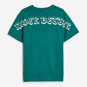 T-shirts avec logo personnalisé d'été décontracté en col V T-shirts vierges en coton 100% coton imprimé de haute qualité - Product Image 5