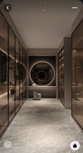 Système de dressing moderne en bois massif avec portes coulissantes, étagères et tiroirs sur mesure, espace de suspension pour chambres de luxe, mobilier de maison - Product Image 4