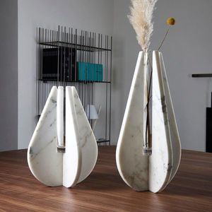 Jarrón de Flores de Mármol de Gran Calidad a un Precio Razonable para Decoración de Mesa de Comedor, Mejorado con Artesanía Artística en Piedra - Product Image 2