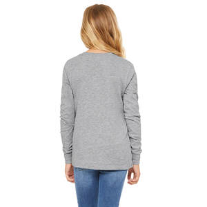 100% coton à manches longues col rond enfants blanc Bella toile jeunesse Jersey T-Shirt Style 3501Y - Product Image 5