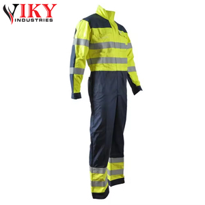 Ropa de seguridad, recién llegado, mono de algodón y poliéster, cinta reflectante de alta visibilidad, ropa de trabajo, traje de alta visibilidad de Viky Industries - Product Image 5