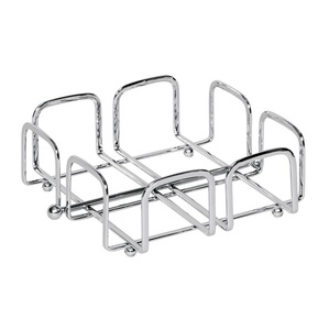 Support de serviette en tissu de luxe pour dîner de table forme carrée plaqué argent pour hôtel Bar Clubs Pubs & Caffey finition de haute qualité - Product Image 1