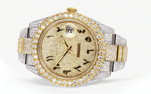 Reloj de material de acero inoxidable con tachuelas de diamantes de moissanita de alta calidad Iced Out VVS Clarity con esfera redonda de indio - Product Image 2