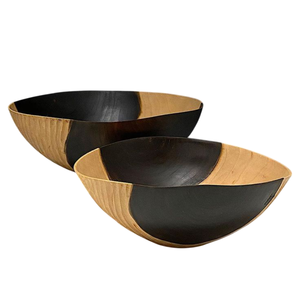 Bol en bois de noyer artisanal, bol de service sur piédestal décoratif moderne, décoration d'intérieur en bois unique, centre de table, vaisselle écologique - Product Image 5