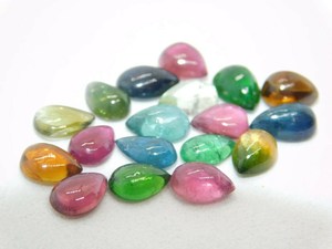 Pierre de guérison en forme de poire, cabochon en vrac, cristaux multicolores, pour la fabrication de bijoux. - Product Image 4