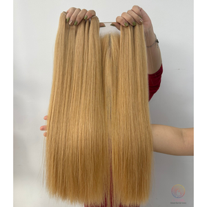 ผมดิบแท้100% เวียดนาม DD #27แบบตรง3มัด20นิ้วปิดตรงกลางผมลอนธรรมชาติผลิตภัณฑ์สุดๆ - Product Image 1