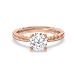 Vintage Classic Round Brilliant Cut Diamond Engagement <b>Ring</b> 0.90 <b>Carat</b> F-VS2 In 14K Solid <b>Gold</b> Wedding Anniversary Gift - Product Image 2