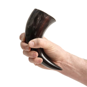 Cuernos de beber modernos vikingos tallados estilo animal religioso para bodas incluye guía de cuidado y limpieza artesanías naturales - Product Image 1