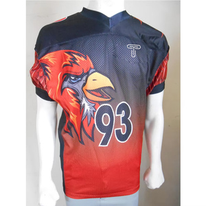 Uniforme de Fútbol Americano Personalizable de Manga Corta, 100% Poliéster, Transpirable y de Secado Rápido, Superventas - Product Image 3