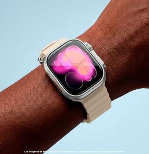 Montre connectée Microwear Ultra 4 Premium avec écran tactile, bracelet Ocean, chargeur magnétique, protection d'écran, noir et blanc - Product Image 6