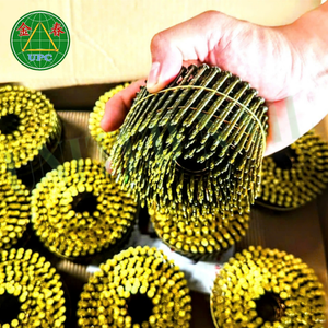 Clavos de bobina para palés de 2-1/2 ", vástago de tornillo, revestimiento de Color amarillo para construcción de palés, los mejores precios de fábrica de Vietnam - Product Image 2