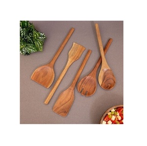 Ustensiles de cuisine en bois naturel faits à la main et ensemble de couverts d'accessoires principalement utilisés dans les restaurants hôtels à un prix abordable - Product Image 1