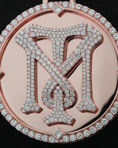 Pendentif Lettre Cercle Personnalisée pour Homme, Charme Moissanite VVS, Nom Personnalisé, Pendentif Glacé, - Product Image 1