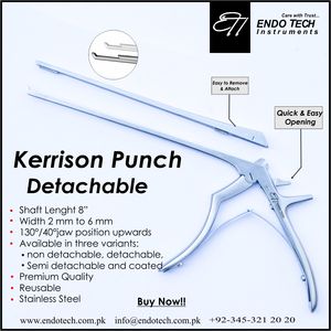 ชุดเครื่องมือศัลยกรรมกระดูก Kerrison Punch พร้อมเครื่องมือ Spinal Roungers แบบใช้มือ ทำจากสแตนเลสคุณภาพพรีเมียม - Product Image 3