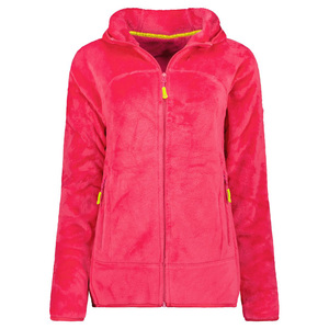 Ropa deportiva elegante para mujer, chaqueta polar ajustable con capucha, chaqueta cálida transpirable de peso pesado para mujer con logotipo personalizado - Product Image 1