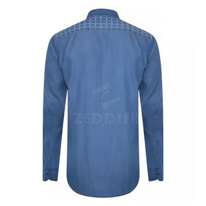 Chemise en jean pour hommes sur mesure dernière conception pas cher prix chemise en jean pour hommes meilleure vente surdimensionnée - Product Image 5