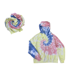 Sudadera Tie-Dye para mujer de tamaño personalizado Sudadera con capucha informal Storm hecha a mano suave para entrenamiento Tallas grandes Esencial de invierno - Product Image 4