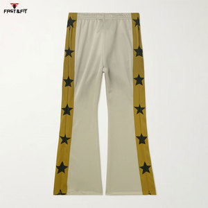 กางเกงวอร์มขายาวมีเชือกรูดสำหรับผู้ชายกางเกงวอร์มขาบานแบบลำลองพิมพ์ลายดาว - Product Image 2