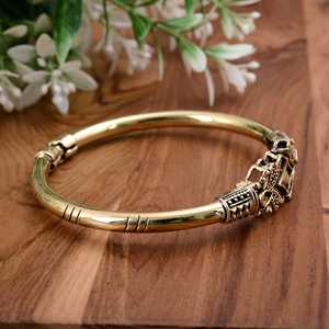 Brazalete Boho Dorado Vintage para Pulsera, Joyería Étnica Tradicional India, Estilo Antiguo, Brazalete Antiguo para Pulsera, Regalo - Product Image 4