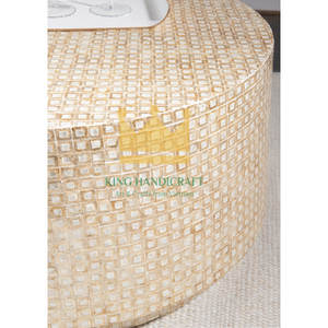Mesa de centro con Incrustaciones de nácar hecha a mano, mesa de centro redonda de lujo, muebles de nácar personalizados de Vietnam - Product Image 5