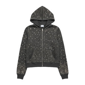 Sudadera con Capucha de Felpa con Pedrería de Moda, Diseño de Logotipo Personalizado, Chaqueta con Capucha Brillante para Mujer y Hombre, Invierno, 100% Algodón - Product Image 3