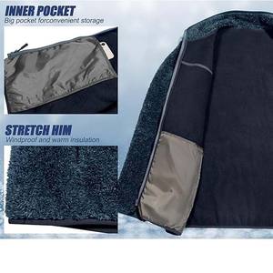 <b>Men's</b> Winter Coat Fleece Solid Color Pockets Fleece Zip up <b>Jacket</b> Factory Customized Sherpa Fleece <b>Jackets</b> for <b>Man</b> Winter <b>Jacket</b> - Product Image 6