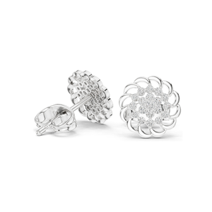 Boucles d'oreilles florales en diamant de laboratoire 0,18 CT pour femmes, clarté VVS-VS EF, or 18 carats, 14 carats, 10 carats et argent 925, rose, jaune, blanc - Product Image 4