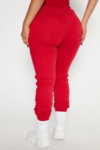 Whole sale customizable slim fitted premium quality <b>women</b> sweat joggers trendy <b>fleece</b> basic <b>trousers</b> for <b>women</b> - Product Image 2